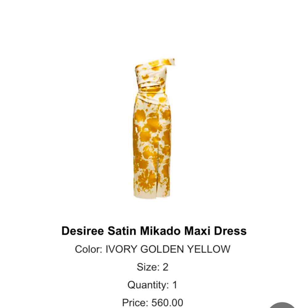Desiree Satin Mikado Maxi Dress size 2